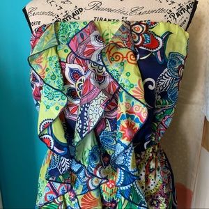 GLAM Strapless Ruffled Mini Dress